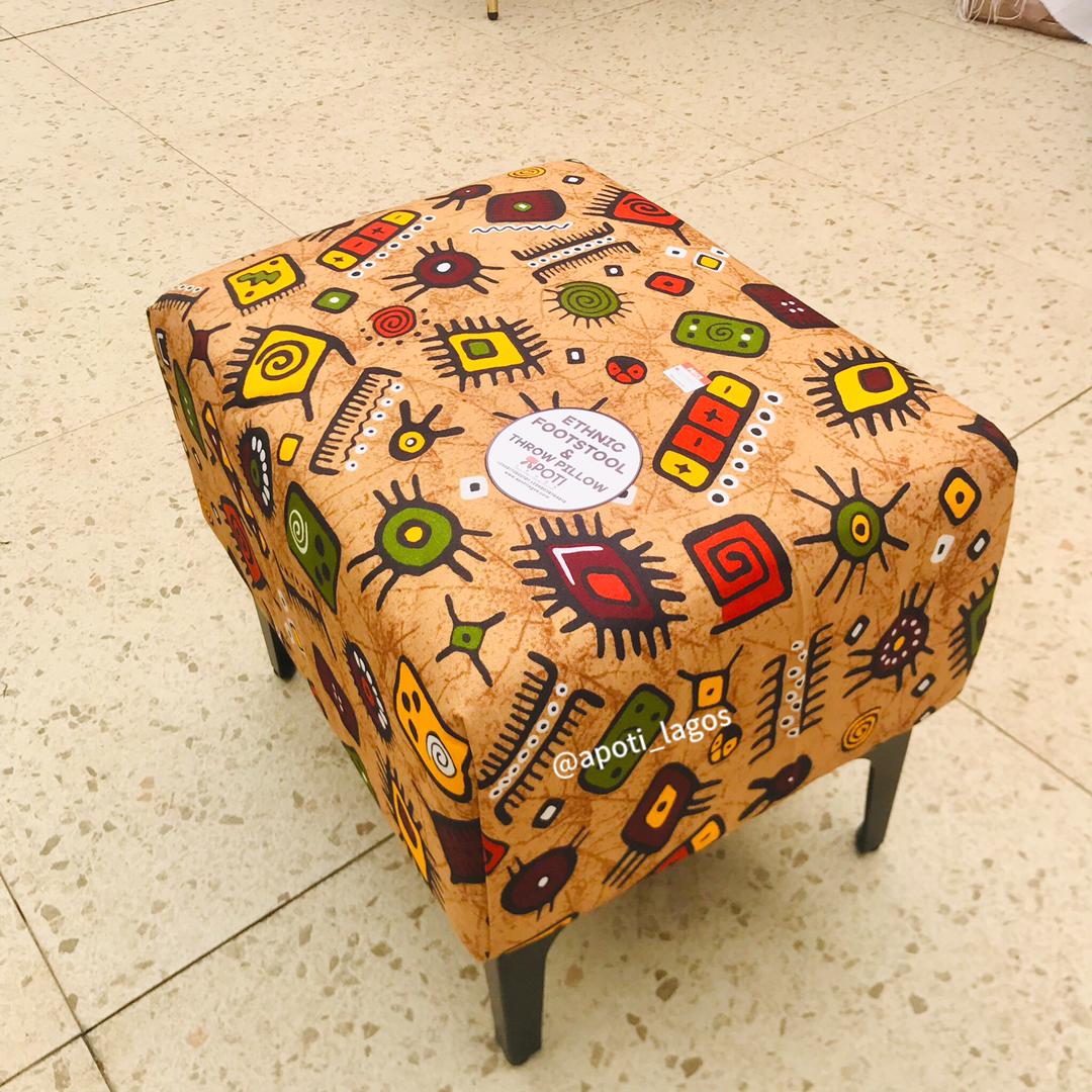 Afrocentric Rectangular Footstool